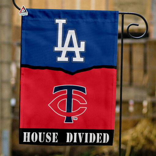 Dodgers vs Twins House Divided Flag, MLB House Divided Flag