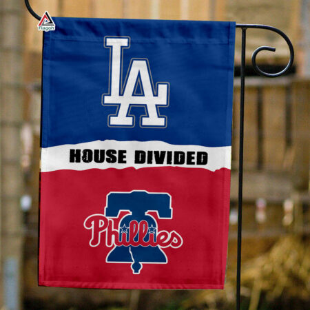 Dodgers vs Phillies House Divided Flag, MLB House Divided Flag