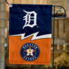 Tigers vs Astros House Divided Flag, MLB House Divided Flag