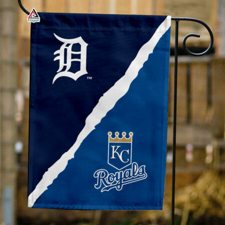 Tigers vs Royals House Divided Flag, MLB House Divided Flag
