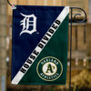 Tigers vs Athletics House Divided Flag, MLB House Divided Flag