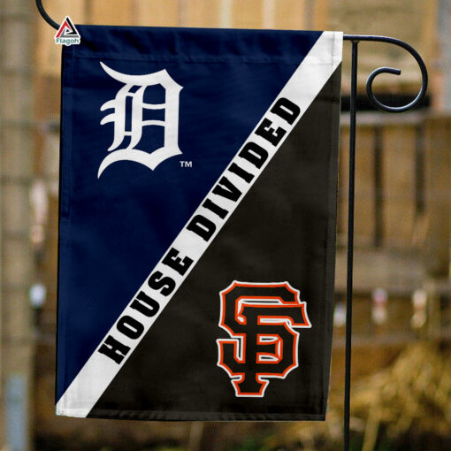 Tigers vs Giants House Divided Flag, MLB House Divided Flag
