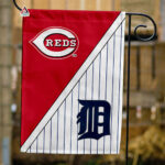 Reds vs Tigers House Divided Flag, MLB House Divided Flag