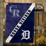 Rockies vs Tigers House Divided Flag, MLB House Divided Flag