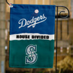 Dodgers vs Mariners House Divided Flag, MLB House Divided Flag