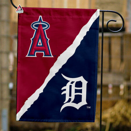 Angels vs Tigers House Divided Flag, MLB House Divided Flag