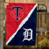 Twins vs Tigers House Divided Flag, MLB House Divided Flag