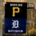 Pirates vs Tigers House Divided Flag, MLB House Divided Flag