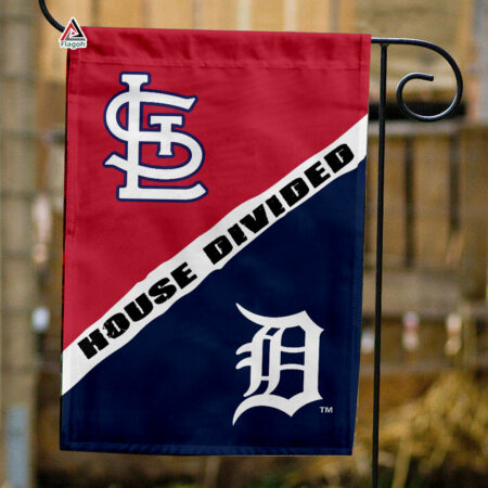 Cardinals vs Tigers House Divided Flag, MLB House Divided Flag