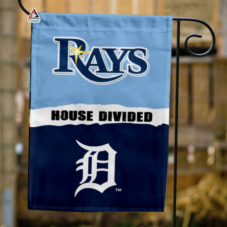 Rays vs Tigers House Divided Flag, MLB House Divided Flag