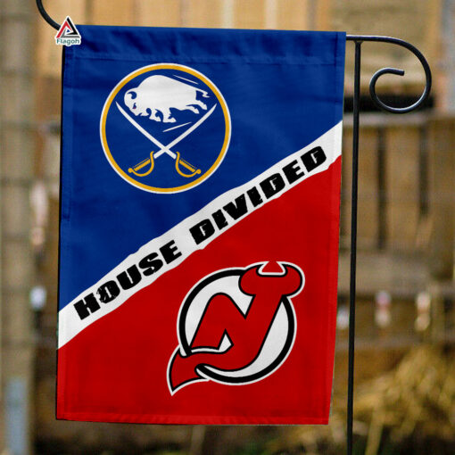 Sabres vs Devils House Divided Flag, NHL House Divided Flag