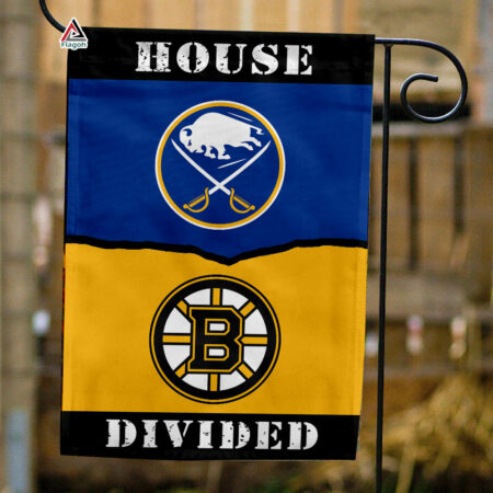 Sabres vs Bruins House Divided Flag, NHL House Divided Flag