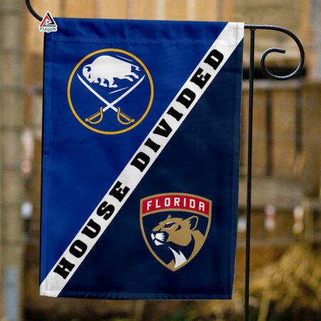 Sabres vs Panthers House Divided Flag, NHL House Divided Flag