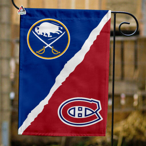 Sabres vs Canadiens House Divided Flag, NHL House Divided Flag