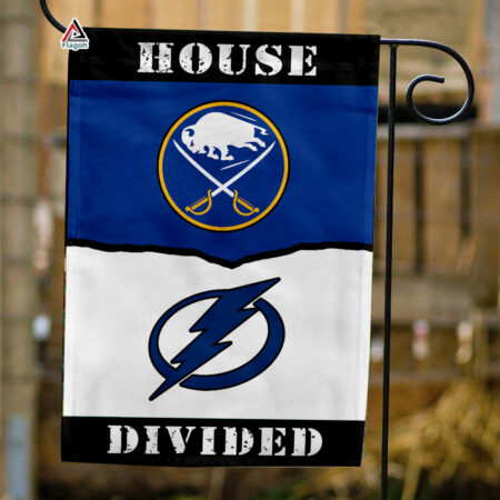 Sabres vs Lightning House Divided Flag, NHL House Divided Flag