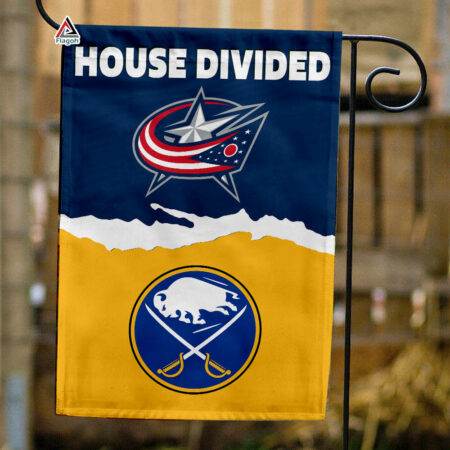 Blue Jackets vs Sabres House Divided Flag, NHL House Divided Flag