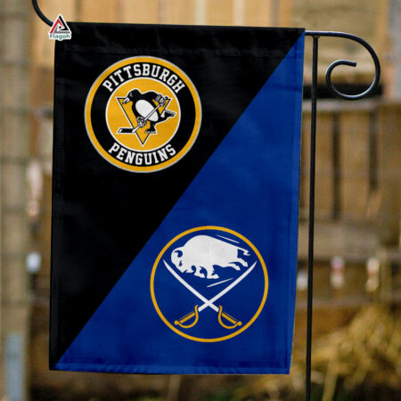 Penguins vs Sabres House Divided Flag, NHL House Divided Flag