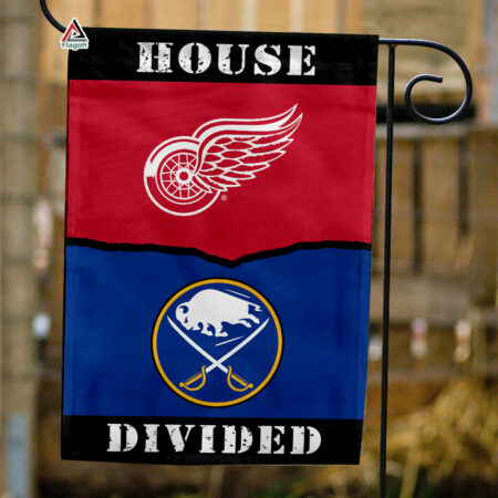 Red Wings vs Sabres House Divided Flag, NHL House Divided Flag