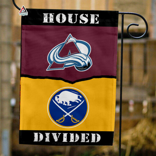 Avalanche vs Sabres House Divided Flag, NHL House Divided Flag