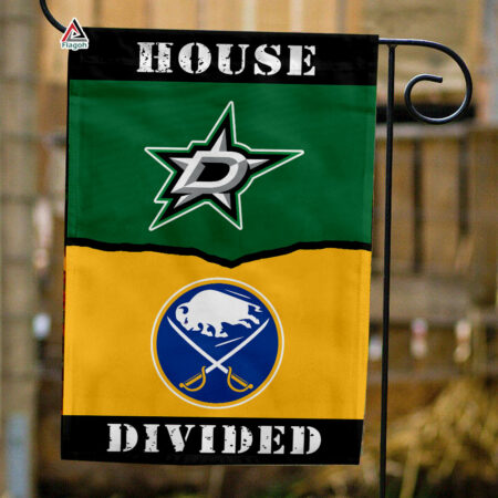 Stars vs Sabres House Divided Flag, NHL House Divided Flag