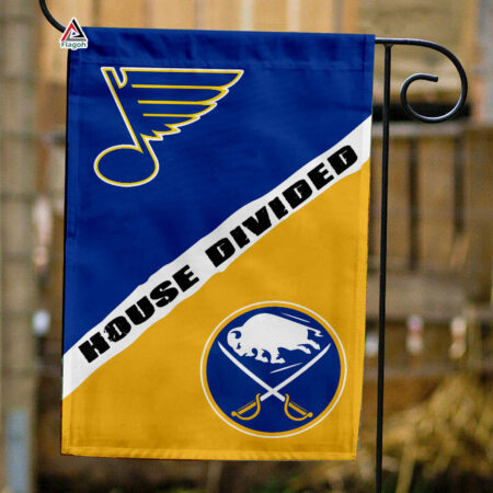 Blues vs Sabres House Divided Flag, NHL House Divided Flag