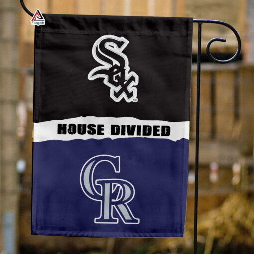 White Sox vs Rockies House Divided Flag, MLB House Divided Flag