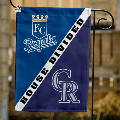 Royals vs Rockies House Divided Flag, MLB House Divided Flag