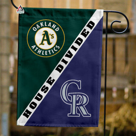Athletics vs Rockies House Divided Flag, MLB House Divided Flag