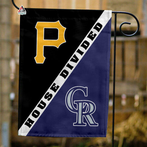Pirates vs Rockies House Divided Flag, MLB House Divided Flag