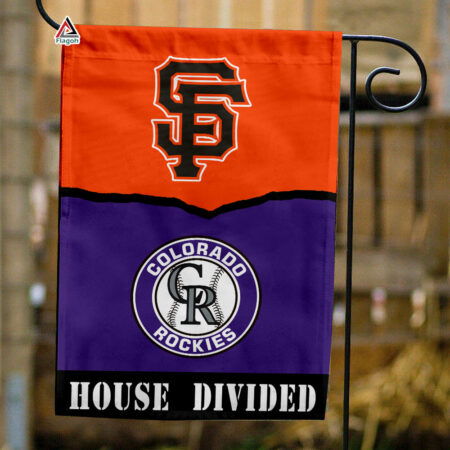 Giants vs Rockies House Divided Flag, MLB House Divided Flag