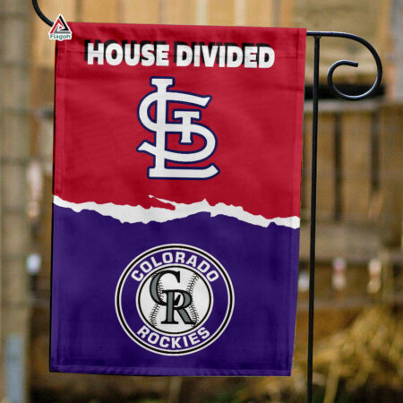 Cardinals vs Rockies House Divided Flag, MLB House Divided Flag