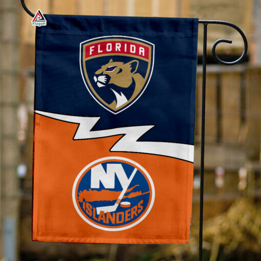 Panthers vs Islanders House Divided Flag, NHL House Divided Flag