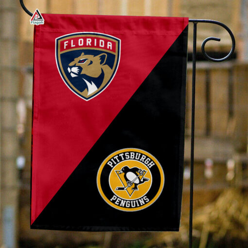 Panthers vs Penguins House Divided Flag, NHL House Divided Flag