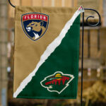 Panthers vs Wild House Divided Flag, NHL House Divided Flag