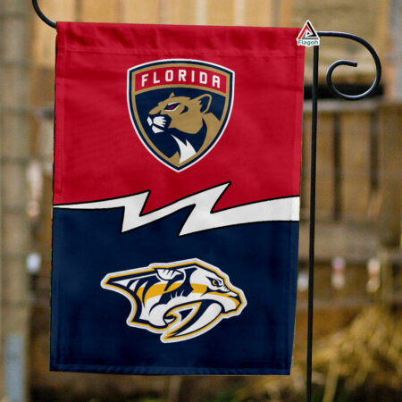 Panthers vs Predators House Divided Flag, NHL House Divided Flag