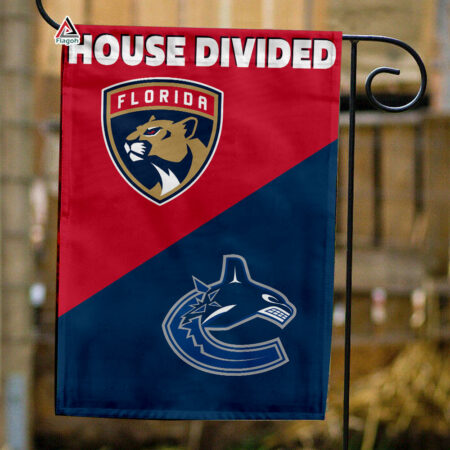 Panthers vs Canucks House Divided Flag, NHL House Divided Flag