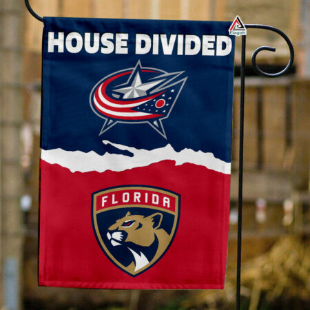 Blue Jackets vs Panthers House Divided Flag, NHL House Divided Flag