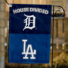 Tigers vs Dodgers House Divided Flag, MLB House Divided Flag
