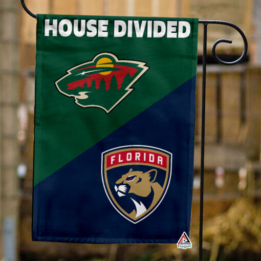 Wild vs Panthers House Divided Flag, NHL House Divided Flag