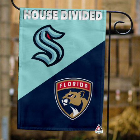 Kraken vs Panthers House Divided Flag, NHL House Divided Flag