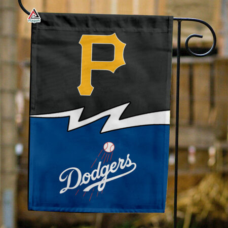 Pirates vs Dodgers House Divided Flag, MLB House Divided Flag