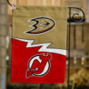 Ducks vs Devils House Divided Flag, NHL House Divided Flag