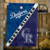 Dodgers vs Rockies House Divided Flag, MLB House Divided Flag