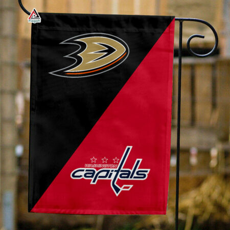 Ducks vs Capitals House Divided Flag, NHL House Divided Flag