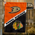 Ducks vs Blackhawks House Divided Flag, NHL House Divided Flag
