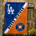 Dodgers vs Astros House Divided Flag, MLB House Divided Flag