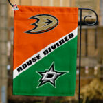 Ducks vs Stars House Divided Flag, NHL House Divided Flag