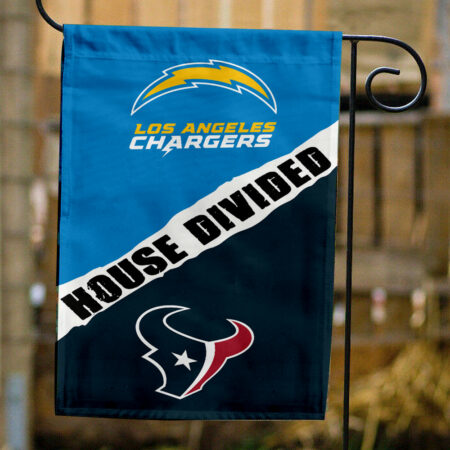 Chargers vs Texans House Divided Flag, NFL House Divided Flag