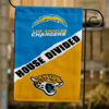 Chargers vs Jaguars House Divided Flag, NFL House Divided Flag