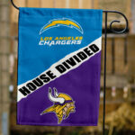 Chargers vs Vikings House Divided Flag, NFL House Divided Flag